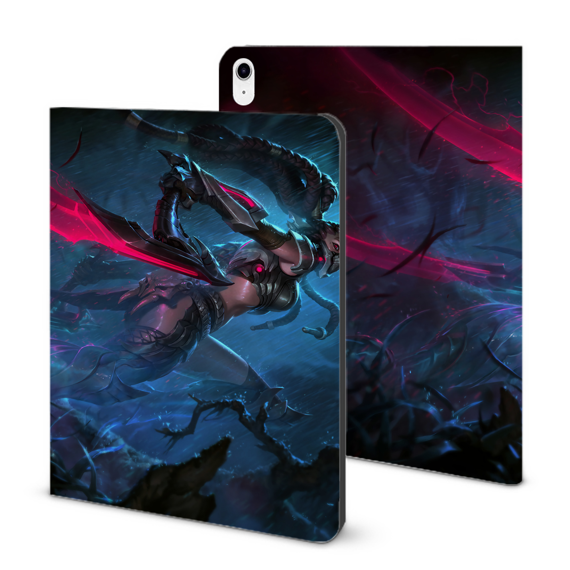（画像用） リーグ・オブ・レジェンド League of Legends LOL IPad ケース ブック型 PUレザー TPU 耐衝撃 軽量 薄型 ペン収納なし 全面保護 IPad 各モデル対応